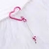 Nuevo Mosquetón en Forma de Corazón con Cuentas para Bricolaje, Llavero de Gancho de Calabaza, Colgante para Cartera y Mochila, Gancho para Exteriores en Forma de Corazón