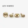 Botón de Metal Plegado de Forma Irregular de Plata Real para Camisa Botón Pequeño Versátil para Mujer Cardigan Puño Chaqueta Botón