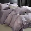 Nuevo juego de ropa de cama de cuatro piezas de algodón de fibra larga cepillado, con 60 hilos, que ofrece una sensación lujosa y de alta gama, disponible en estilos de sábana plana, sábana ajustable y colcha de algodón puro