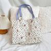 Bolsa de Tela de Gran Capacidad para el Trabajo Diario, Adecuada para Estudiantes y Mujeres, Verano Trabajo Doble Capa Estampado Lindo en Lona Bolsa Tote Dopamina