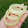 Jade A produtos gelo através do olho de gato pulseira de jade afegão gelo correr amarelo dourado branco pulseira de jade plana atacado de fábrica