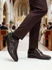 Zapatos Guangzhou para hombre, de cuero de alta gama, hechos a mano, clásicos Mengke, zapatos de trabajo formales de moda de negocios