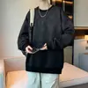 Sudadera con estampado de tinta degradada para hombre, nuevo estilo primavera/otoño/invierno, corte holgado, cuello redondo, sin capucha, moderna, retro, sudadera casual