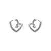 Nuevos Pendientes de Amor de Diseño Nicho Coreano para Mujer, Temperamento de Alta Gama, Pendientes en Forma de Corazón de Celebridad de Internet