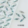 Cristal Dongzhou 11*3 Marquise Fina Fondo Puntiagudo Diamante Chapado en Plata Flash K9 Vidrio Oval Puntiagudo Joyería Accesorios para Arte de Uñas DIY