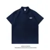 Camisa Polo de Moda Estilo Chino Manga Corta para Hombre Verano Negocios Gama Alta Cuello Campana Camiseta Elegante Estampada Manga Media para Hombres Jóvenes