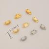 Lazo dorado doble agujero abotonadura doble agujero cuentas espaciadoras micro incrustación circonita DIY joyería que conserva el color cadena de 14K espaciador de perlas