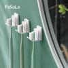 Suporte para Escova de Dentes Sem Furos, Armazenamento para Copos de Enxaguante Bucal de Banheiro, Suporte para Escova de Dentes Elétrica de Luxo Acessível, Montado na Parede