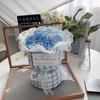Buquê Romântico de Rosas Azul Gelo Triturado Estilo Chanel Pequeno, Presente de Dia dos Namorados Aniversário para Namorada, Buquê de Presente para o Dia do Professor