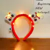 2025 Año del Dragón Diadema Creativa Brillante Adorno para la Cabeza Día de Año Nuevo Fiesta de Nochevieja Actividad Joyería Roja Pinza para el Cabello para Niñas