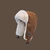 Gorro femenino de invierno con forro polar grueso y cálido para coche eléctrico, ciclismo al aire libre, protección para los oídos, resistente al viento, a prueba de frío, sombrero Lei Feng del noreste