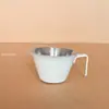 Taza medidora de acero inoxidable 304 para espresso, taza de onzas, taza de extracción de espresso con escala, 100 ml, mango largo