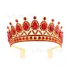 Coroa de Noiva Europeia e Americana Liga de Zinco Barroca Gota d'Água Diamante Coroa de Princesa Performance Aniversário Adorno de Cabeça Acessórios para Vestido de Noiva