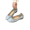 Zapatos planos estilo coreano 2026 nuevos con lazo dulce para mujer, zapatos de abuela para primavera y otoño que aumentan la altura, mocasines de boca poco profunda