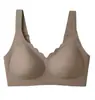 Lingerie Feminina Plus Size Reunião Sem Costura Fina Push-up Anti-queda Europeia Americana Sutiã Liso