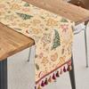 Bandeira de Mesa Yimanqiyun Bola de Natal Retrô Jacquard Geométrico Borla Bandeira de Chá Bandeira de Refeição Tira Longa Fornecimento Direto da Fábrica