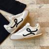 Sapatos de treinamento alemães feios e fofos de couro macio real femininos com sola grossa casual 2025 primavera sapatos brancos leves sapatos de estudante all-match board shoes