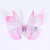 Fábrica fuente nueva simulación super hada tridimensional tul horquilla mariposa accesorios para el cabello para niños niña mariposa de hilo de seda pasador lateral
