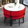 Rock Plate Light Luxury Storage Mesa de Jantar e Cadeira Combinação Pequeno Apartamento Moderno Simples Mesa de Jantar Doméstica Pequena Mesa Redonda Mesa de Jantar e Cadeira