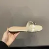 Pantuflas estilo universitario para mujer con pequeñas hebillas doradas, Sandalias y Medias Pantuflas de Verano Súper Suaves con Suela Blanda, Playa Estilo Francés Adelgazantes