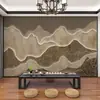 Papel de Parede Personalizado Estilo Chinês Relevo 3D Paisagem Parede de Fundo para TV Sala de Estar Revestimento de Parede Quarto Revestimento de Parede Mural