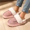 Pantuflas de algodón para mujer, nuevo estilo invierno 2026, de suela gruesa, afelpadas, para uso en interiores, antideslizantes, cálidas, adecuadas para parejas, y también disponibles para hombre