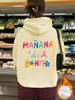 Moletom Feminino Transfronteiriço Outono e Inverno Feminino Bolso Canguru Com Capuz Manga Longa Forrado com Lã Engrossado Manana Sera Bonit