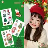 Adesivos de Tatuagem Coloridos de Natal Transfronteiriços Maquiagem à Prova d'Água e Duradoura para Homens, Mulheres e Crianças Adesivos de Estilo Natalino com Atmosfera