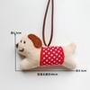 Adornos colgantes de dibujos animados de animales pequeños y largos de estilo coreano, populares en Internet, con forma de leopardo y perro, muñecos tontos con forma de taza, adornos colgantes para otoño e invierno.