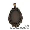 Diâmetro Interno 20X30mm, 7,9g, Cor Bronze Antigo, Base Oval, Material Popular para DIY Transfronteiriço