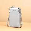 Nuevo Bolso para Teléfono Móvil para Mujer Estilo Coreano Versátil Moderno Pequeño Bandolera Multifuncional Monedero Tarjetero Todo en Uno Mini Bolso Pequeño