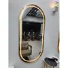 Estação de Espelho Famosa na Internet para Salão de Cabeleireiro, Espelho para Salão de Cabeleireiro, Espelho Especializado para Corte de Cabelo para Salões, Design Simples com Luz LED, Espelho de Parede Unilateral