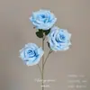 Flores Artificiais Azuis para Casamento Flores Falsas de Teto Decoração de Casamento Parede de Flores Arranjo de Flores de Chão para Casamento Materiais para Arranjo de Flores de Seda
