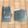 Cubo para Fuego Estufa de Madera Cruda de Acero Inoxidable para Exteriores Camping Cuadrado Punto Plegable Estufa de Carbón Accesorios de Barbacoa Extraíbles