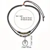 Collar de Cuero Tejido a Mano Doble Capa Apilable para Mujer, Colgante de Aleación con Cuentas de Madera, Gargantilla de Moda Retro