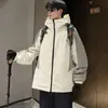 Chamarra con capucha transfronteriza para deportes al aire libre, a prueba de viento e impermeable, chaqueta holgada para hombre, cortavientos fino de una sola capa para otoño