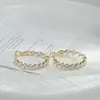 2026 Nuevos Pendientes de Botón de Moda con Circonita Micro-pavimentada en Forma de C para Mujer Aguja de Plata S925 Personalidad Temperamento Pendiente Exquisito de Moda