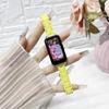 Pulseira de Relógio de Plástico Brilhante Adequada para Apple 10 11 Xiaomi Huawei 11 Gt5 Fit5 Pulseira com Brilho Padrão Diamante