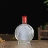 Garrafa de Vidro Transparente Espessada para Bebidas Alcoólicas Atacado Pacote 0,5kg 500ml Garrafa Selada para Bebidas Alcoólicas Caseiras Garrafa de Vinho com Bolhas