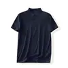 Deslocamento Urbano! Camisa Polo de Negócios 7A Resfriamento Gelado Antibacteriana Sem Costura Secagem Rápida, Respirável Masculina de Verão Manga Curta com Gola