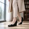Sapatos de Salto Alto Plataforma Wedge de Trabalho Fashion Sexy com Strass 2026 Novo Estilo 35-43 Tamanho Grande Sapatos Femininos Ponta Fina Doce Sapatos de Salto Único