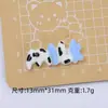 Vaca de Dibujos Animados Bebé Linda Hecho a Mano DIY Accesorios para Joyería Pegamento de Crema Resina Pequeños Accesorios Hebilla de Zapato con Agujero Material