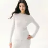 Suave y delicado con la piel~Colección otoño e invierno 2026: suéter de punto de cachemira para bebé para mujer, cuello redondo, corte ajustado, diseño simple, perfecto como capa base