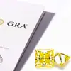 Piedras Cuadradas de Moissanita de Corte Princesa de Colores en Color D, Amarillas, Rojas, Azules, Piedras Sueltas de Moissanita con Certificado Gra al por Mayor