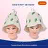 Fábrica atacado banheiro tampa de alta temperatura isolamento térmico absorvente sauna tampa espessa fibra química chuveiro chapéu de sauna impresso