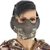 V2 Equipamento Protetor Tela Metálica Máscara Protetora Meio-Rosto Paintball Airsoft Máscara Camuflada Ciclismo Camuflagem Tendência