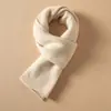 Bufanda 100% cachemira pura nueva 2025, protector de cuello cálido para otoño e invierno, unisex, bufanda pequeña de punto versátil de color sólido