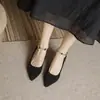 Zapatos de Tacón Alto de Una Correa para Mujer, Nuevo Diseño Primavera 2026, Elegantes Adornos de Perlas, Adecuados para Combinar con Vestidos, Zapatos de Tacón Grueso Medio