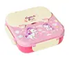 Lonchera Infantil de Dibujos Animados, Segura para Microondas, Lonchera Especial de Plástico para Estudiantes con Compartimentos, Recipiente para Mantener Fresco con Tenedor y Cuchara, Venta al por Mayor