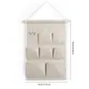 Bolsa de Almacenamiento Colgante de Tela de Algodón y Lino para Montar en la Pared, Bolsa de Almacenamiento Multicapa para Colgar en la Pared o Detrás de la Puerta, Adecuada para Uso en Dormitorios